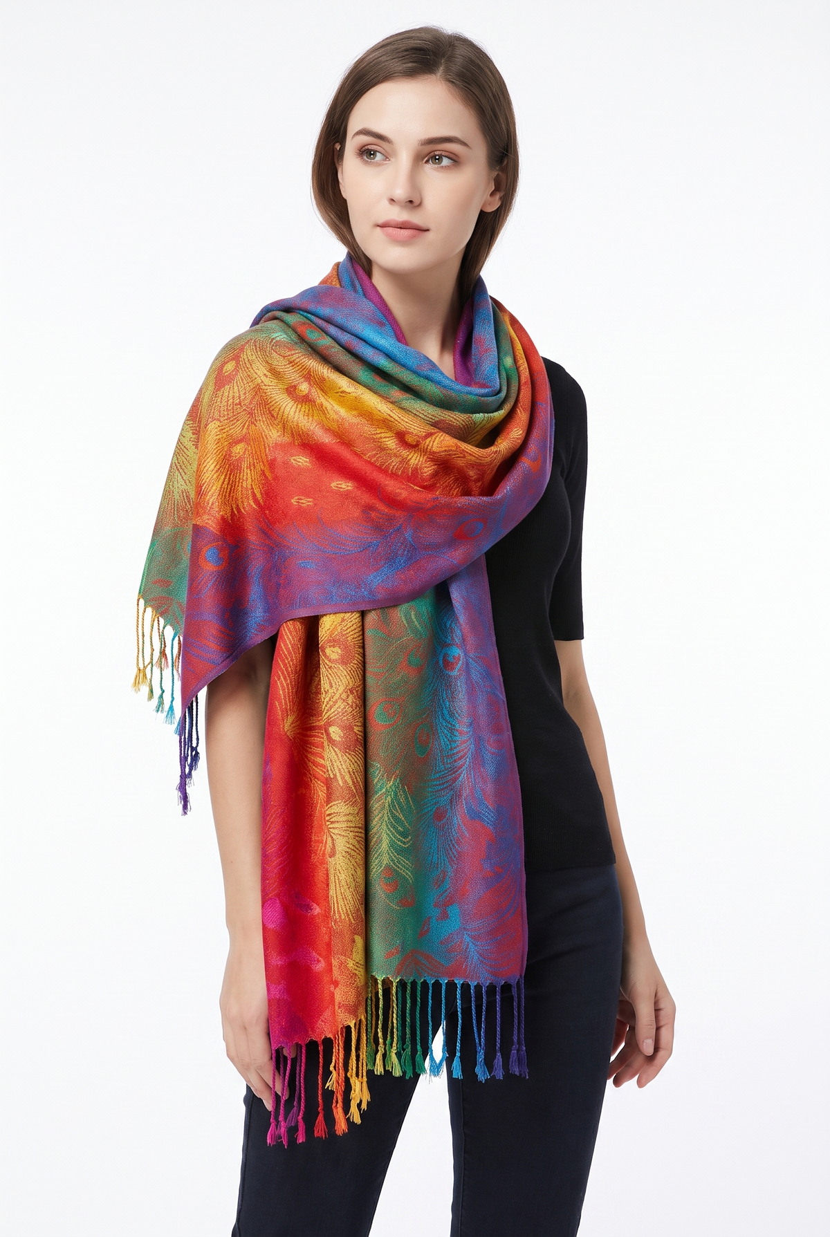 Vivienne Boho Cashmere Wrap - AI fashion image 1