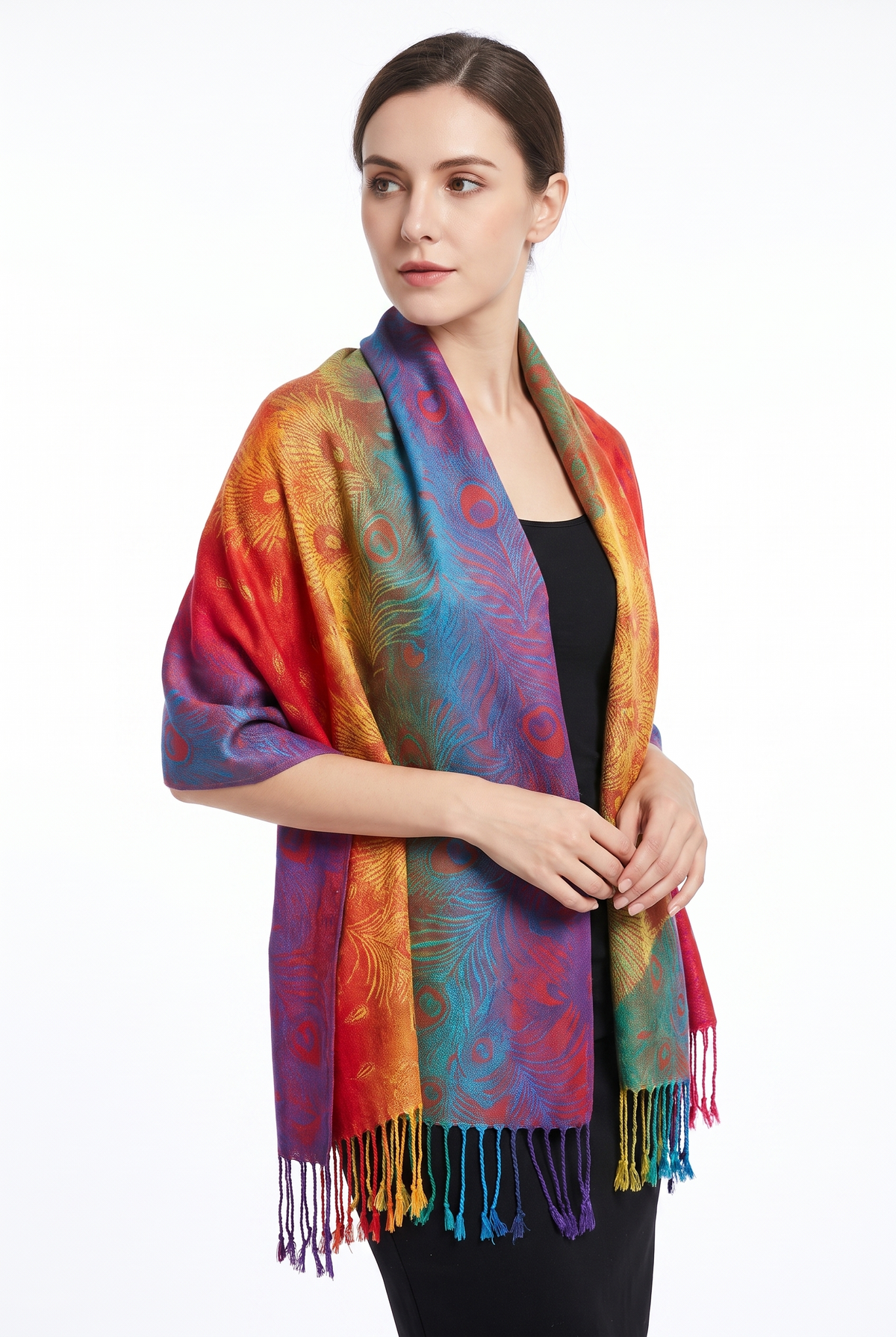 Vivienne Boho Cashmere Wrap - AI fashion image 3