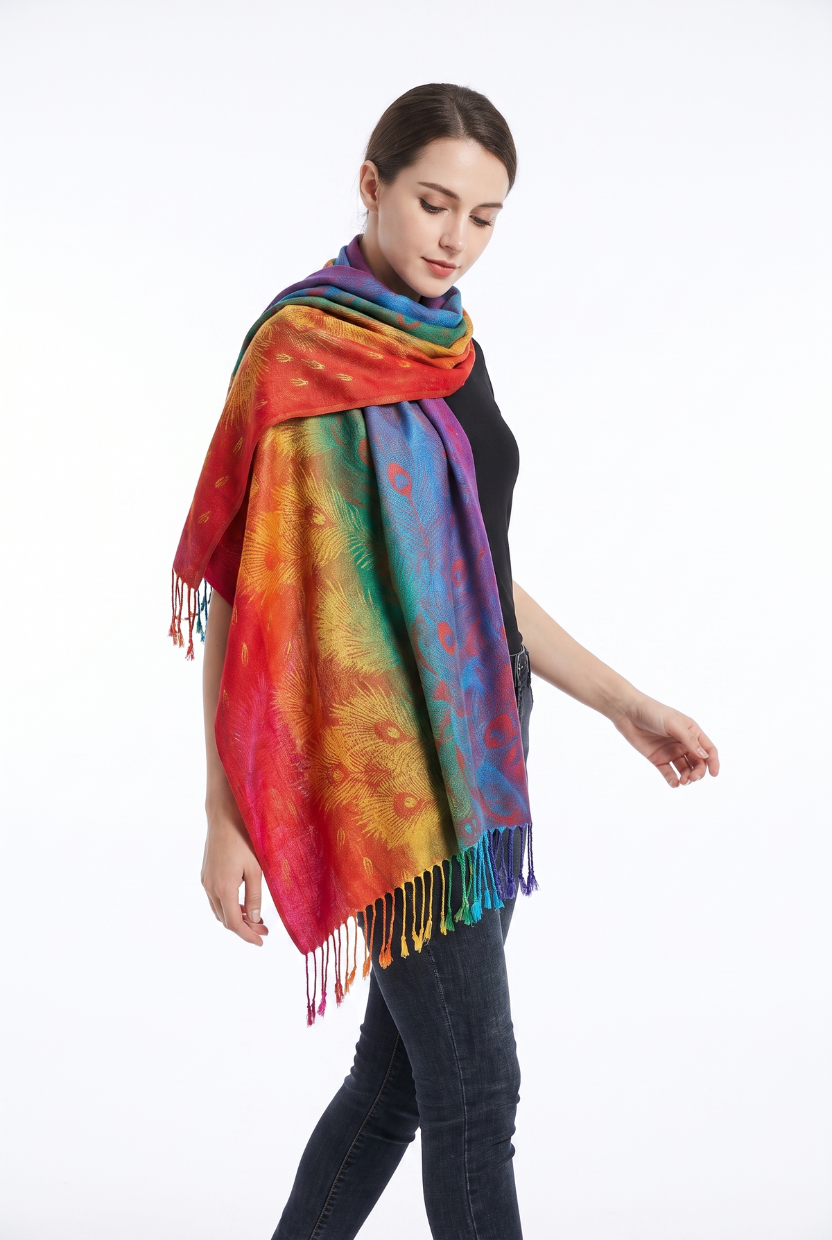 Vivienne Boho Cashmere Wrap - AI fashion image 2