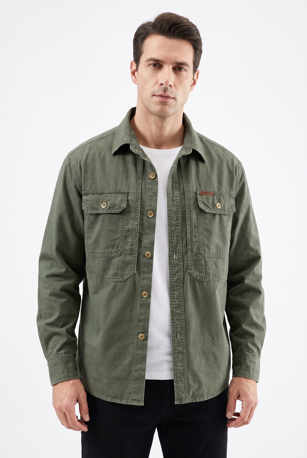 Brodie Cotton Workwear Shirt grön