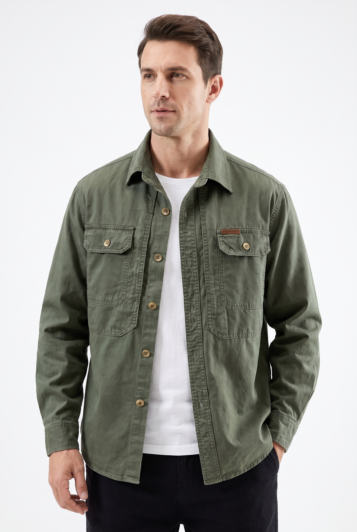 Brodie Cotton Workwear Shirt grön