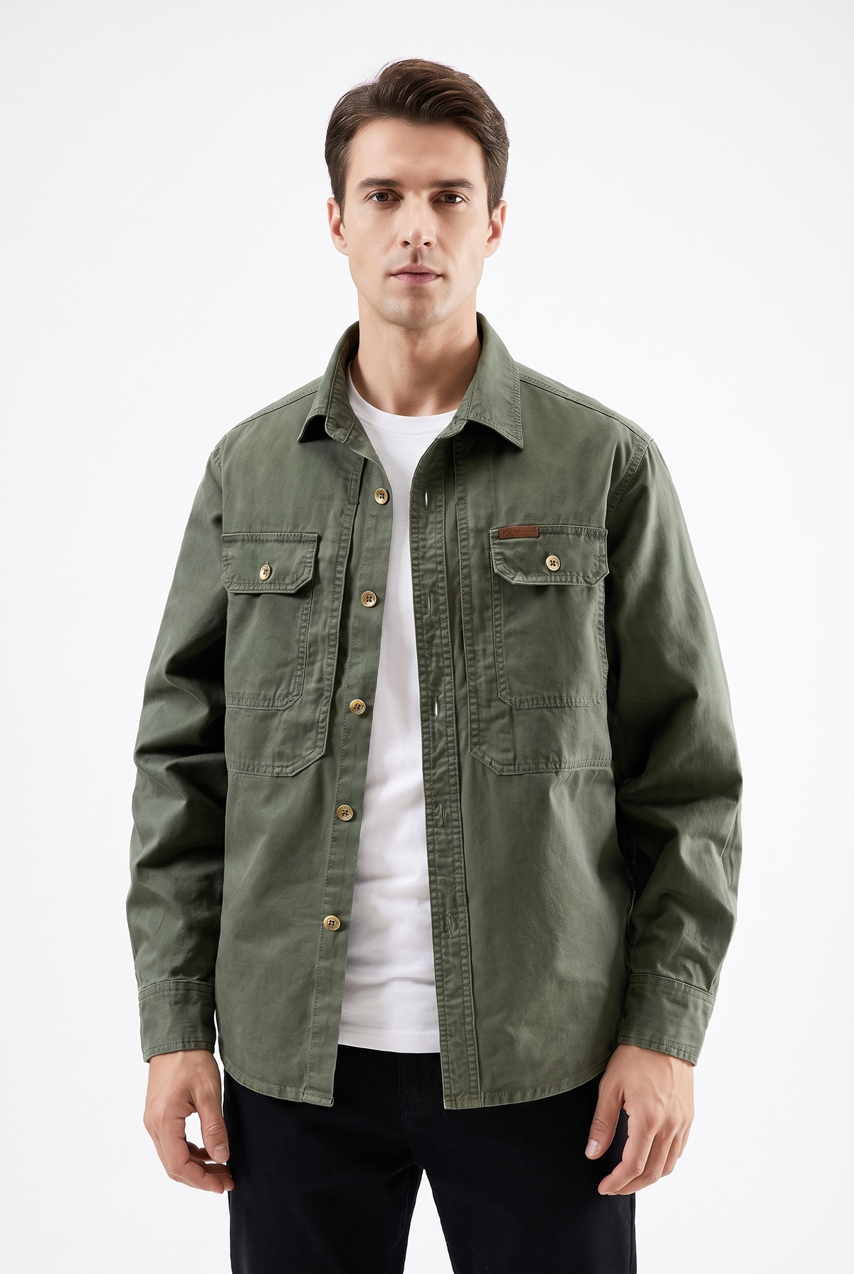 Brodie Cotton Workwear Shirt grön