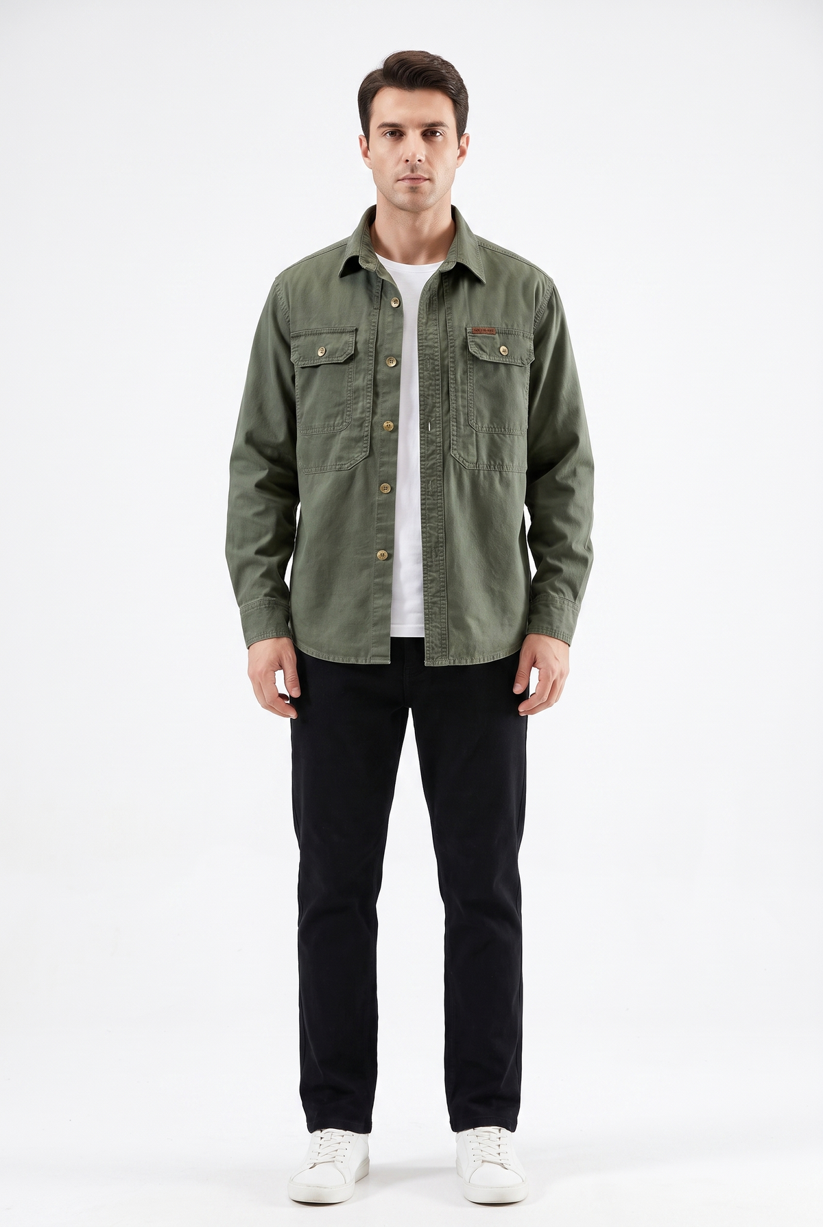 grön Brodie Cotton Workwear Shirt 