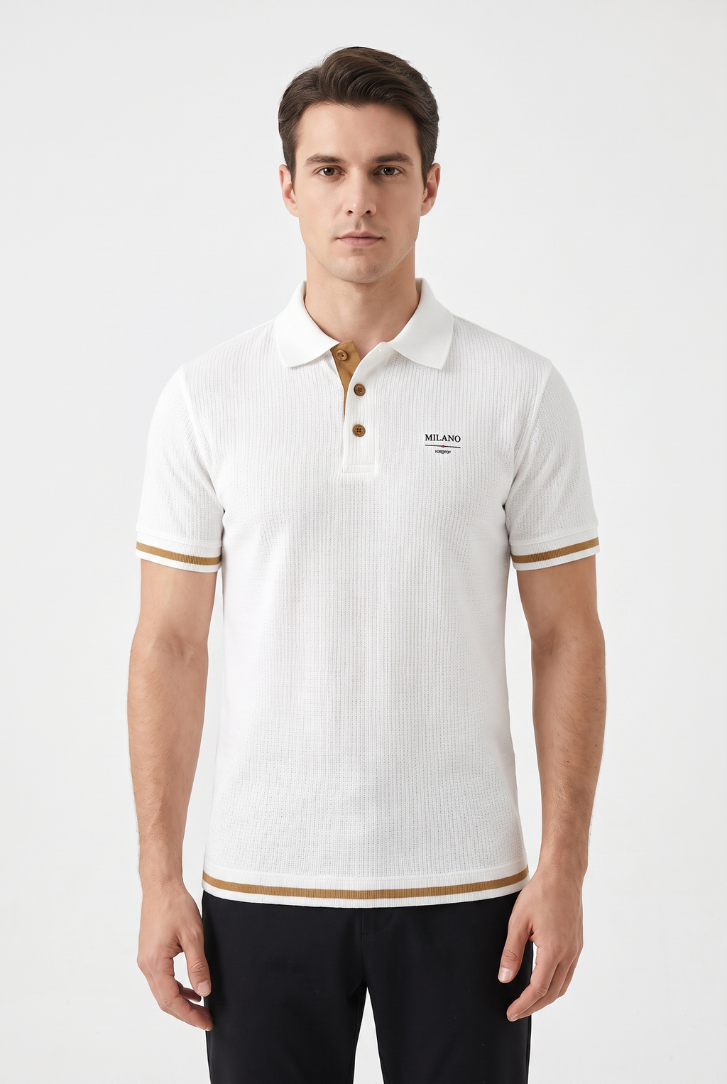 Kensington Cotton Pique Polo vit
