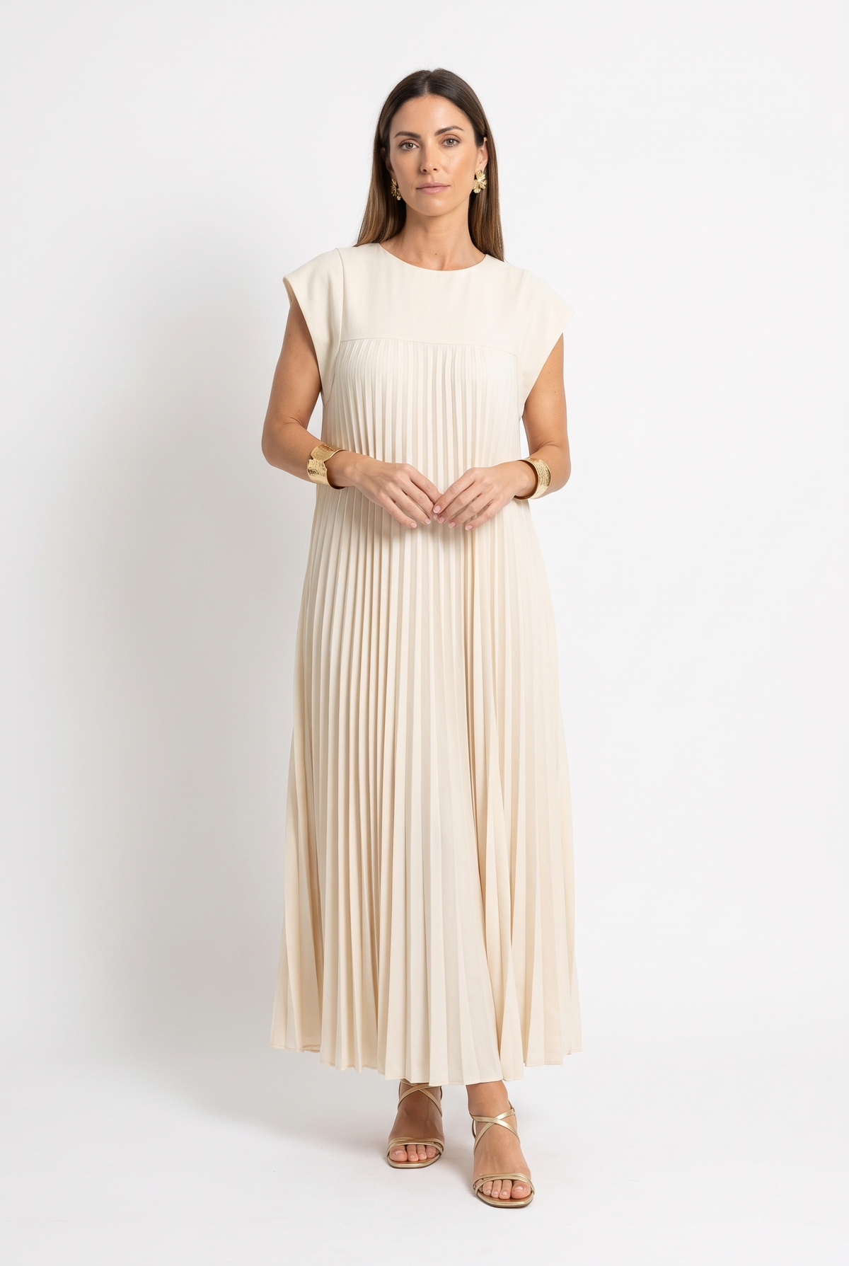 Elsie Everyday Midi Dress beige
