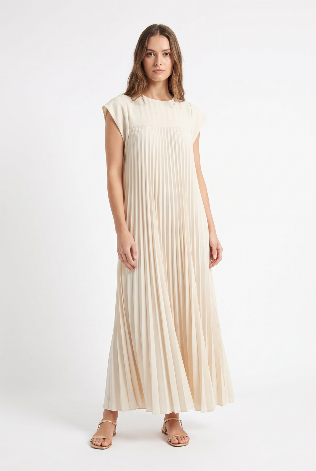 Elsie Everyday Midi Dress beige