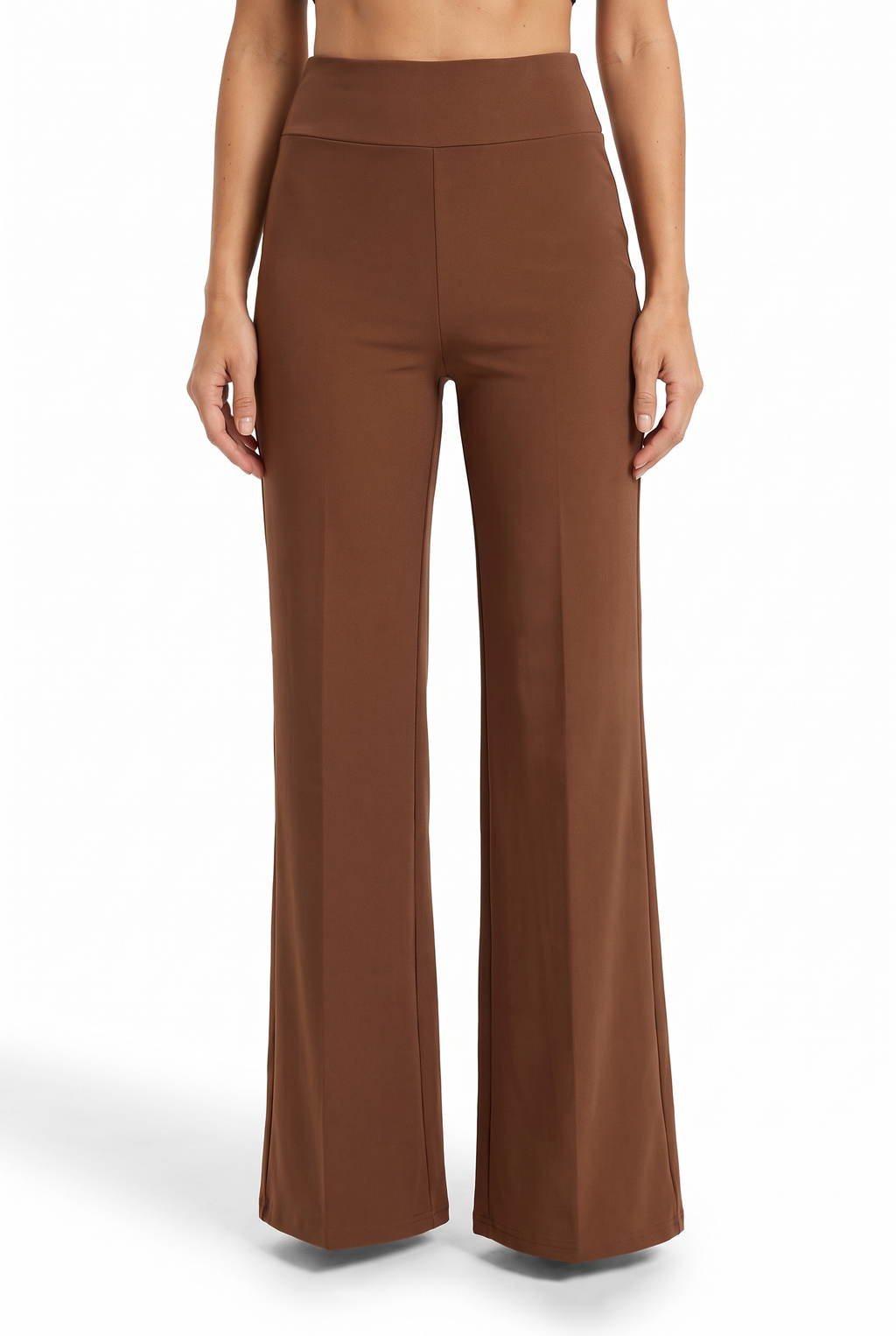 Women's straight-leg pants - Brun