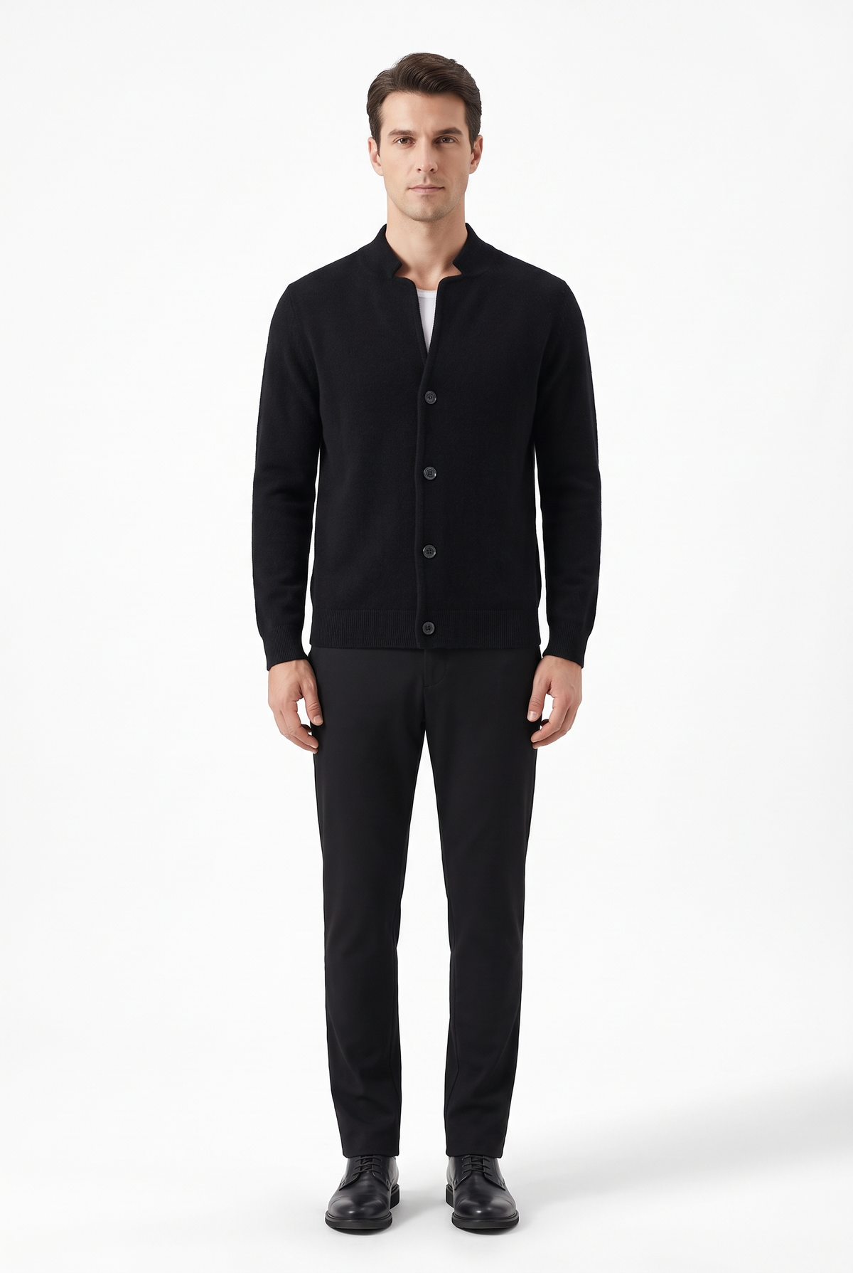 100% Cashmere Cardigan - heise Svart