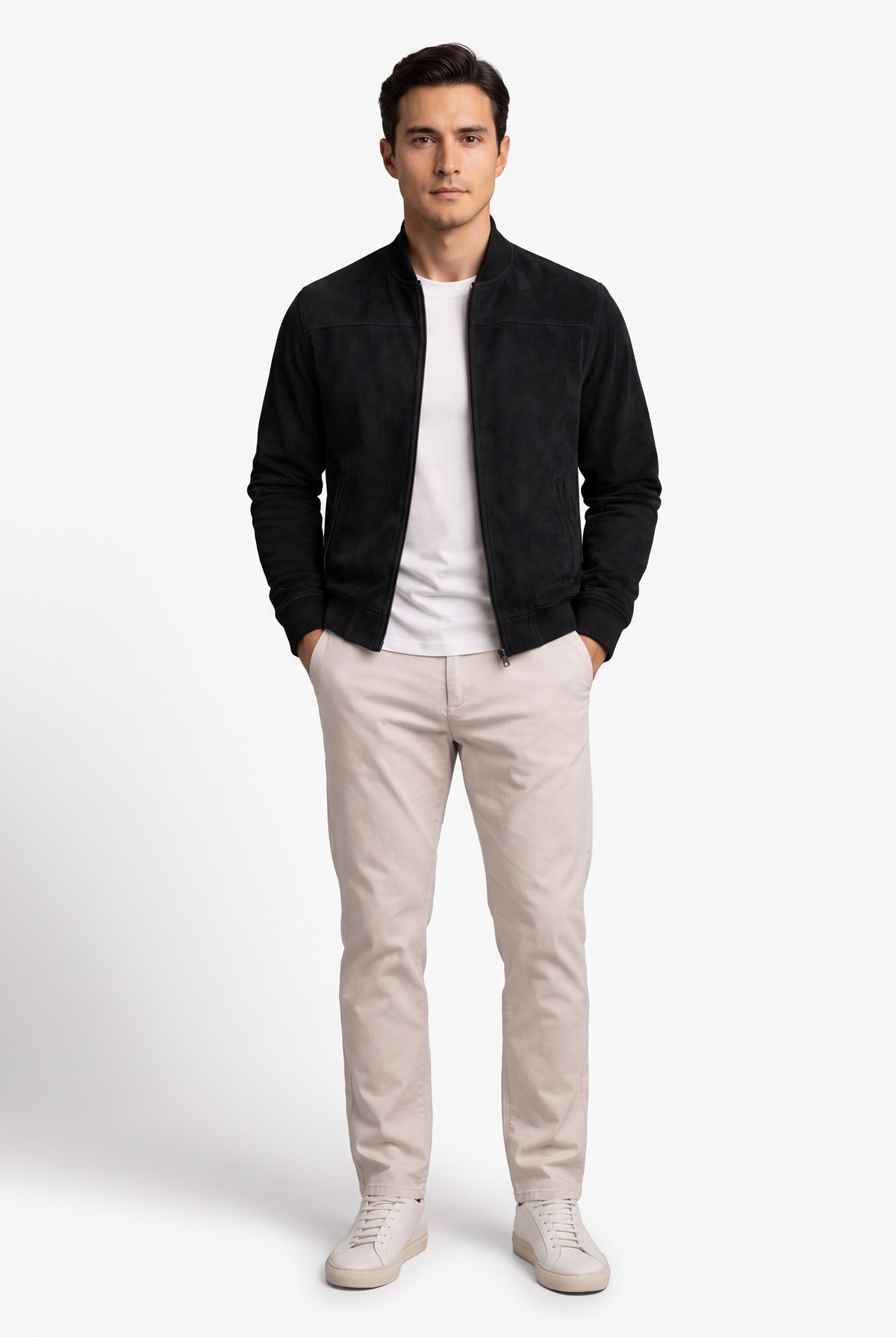 Lawson Suede Zip Jacket - Svart
