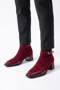 Bancroft Handcrafted Leather Boots - Karmosinröd