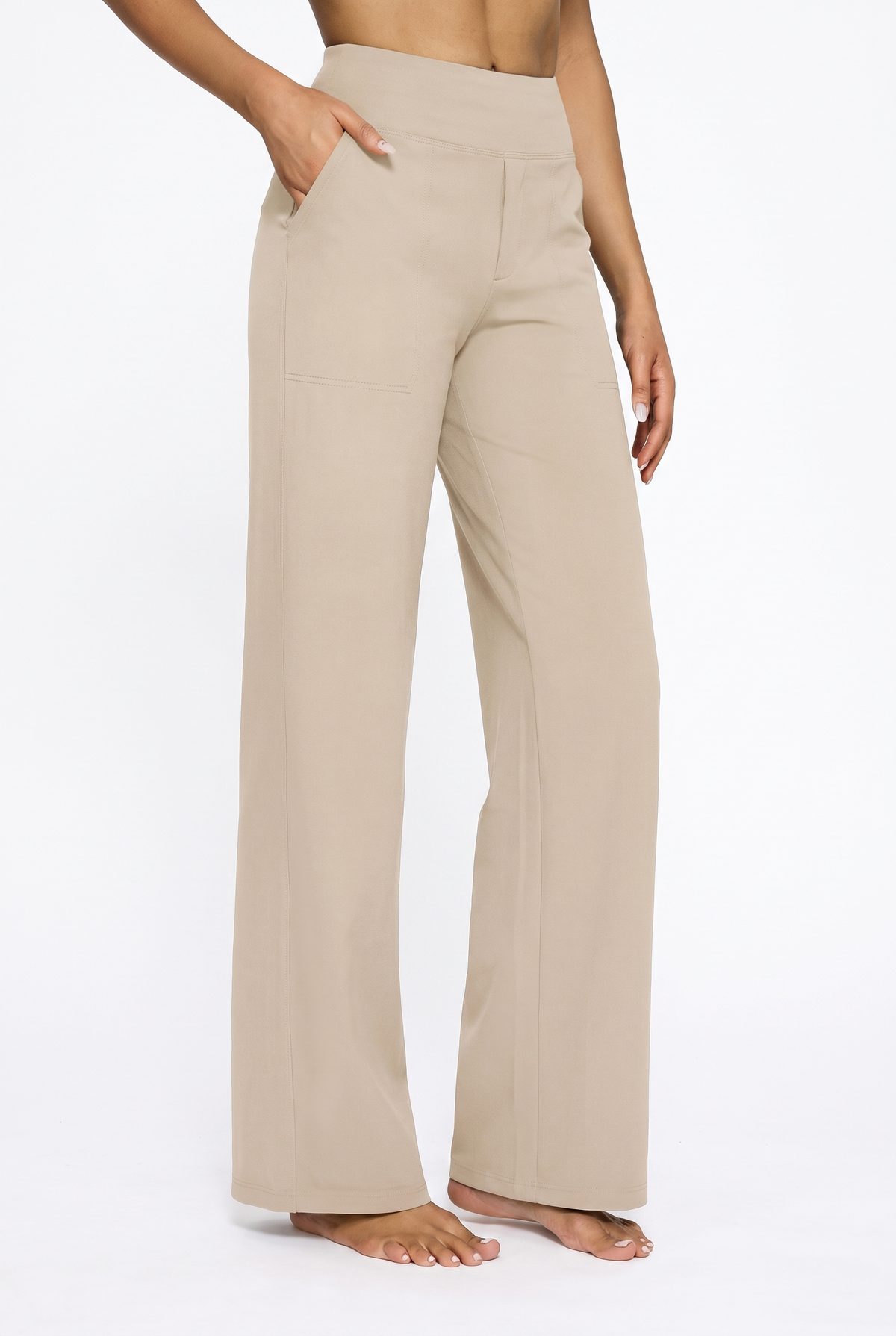 Vivienne Stretch Comfort Trousers - Beige
