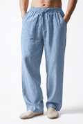 Bromley Linen Trousers - Himmelsblå