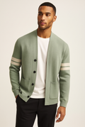Finn Fine-Knit Cardigan - Ljusgrön