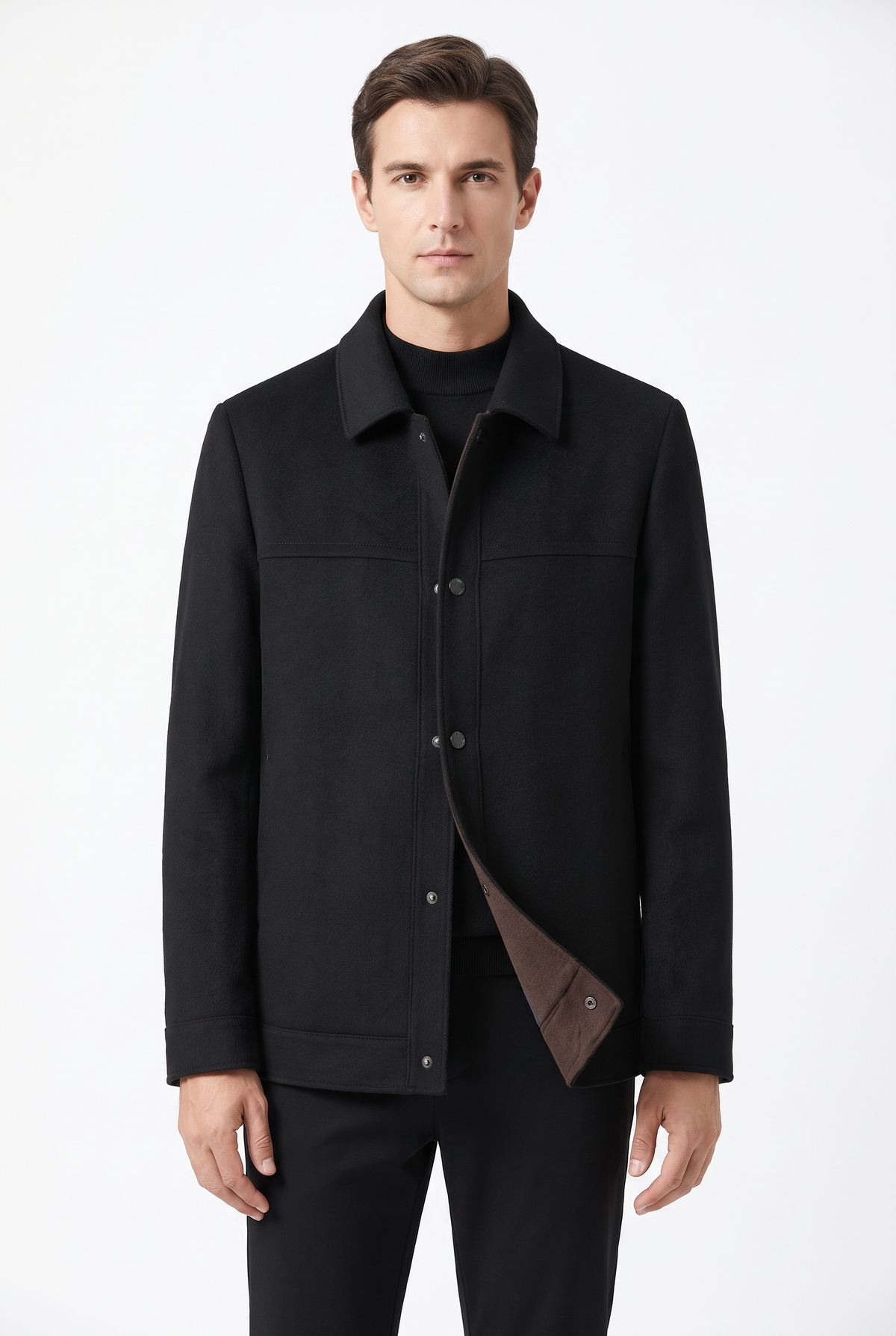 Grant Wool Overcoat - Svart