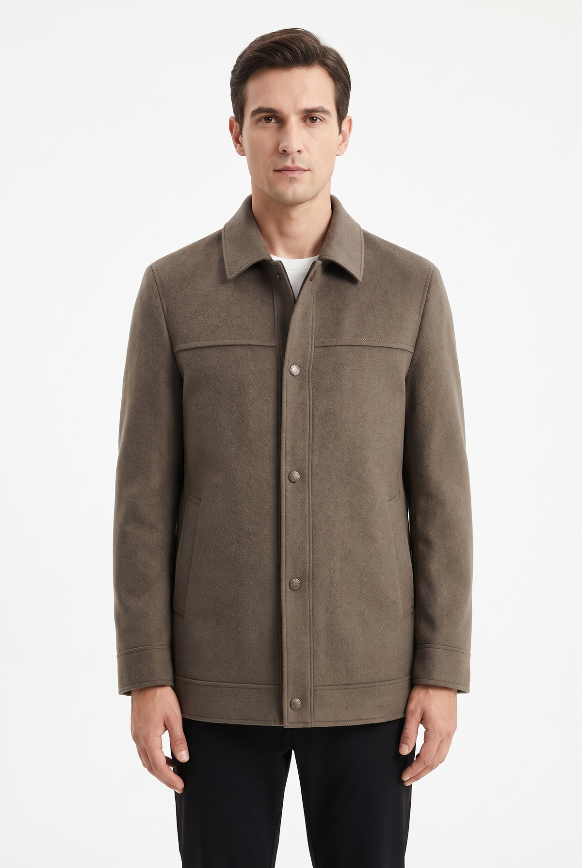 Grant Wool Overcoat - brun